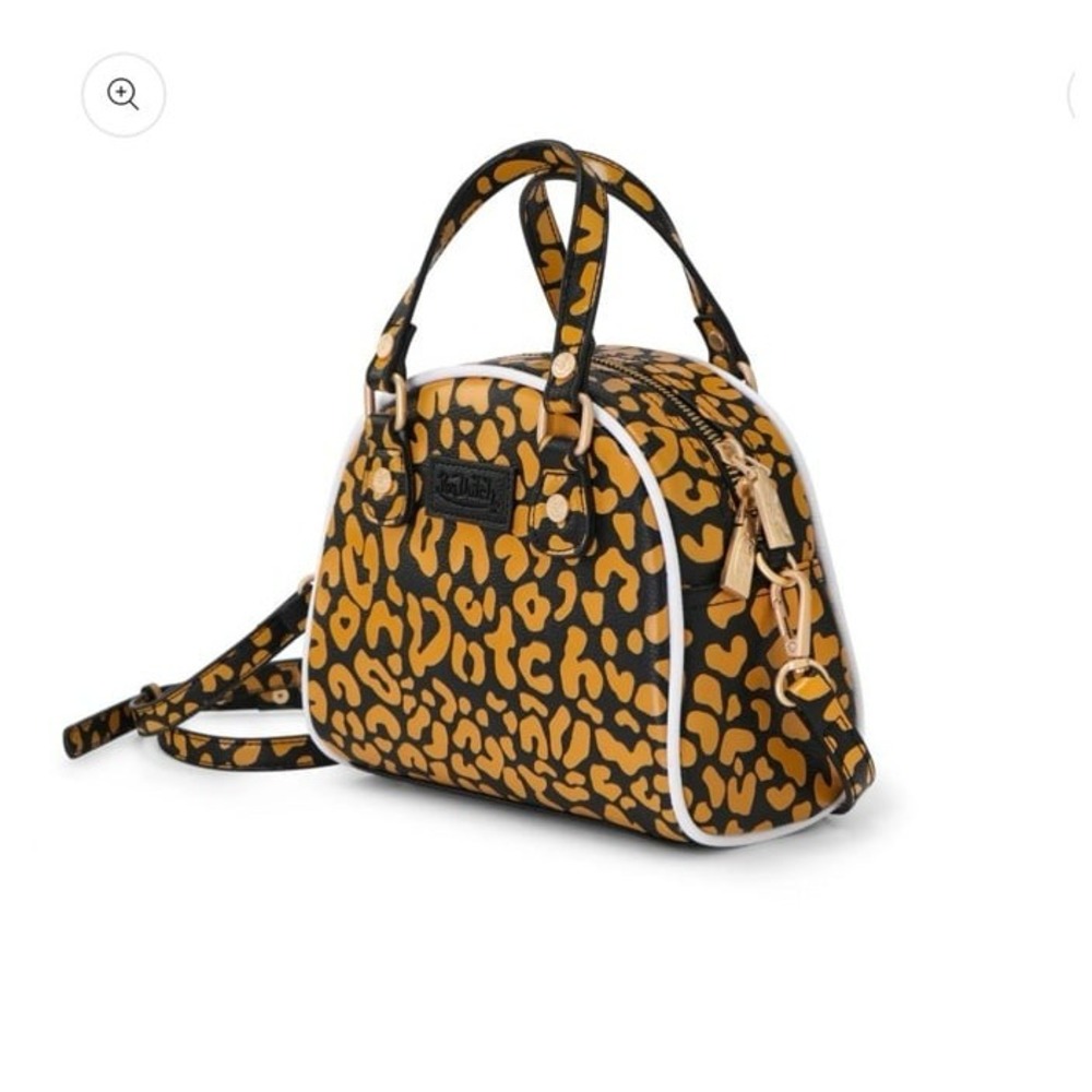NEW Make a bold statement with the Von Dutch Orange Cheetah Bowling Bag – Small - Picture 2 of 10